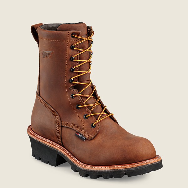 Red Wing Work Boots Loggermax - 9-Inch Waterproof Soft Toe - Brune - Herre 8120-ULEVC